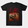 Men Black Print T-shirt Korn No-Cut Transfer Paper Print Cotton Tshirt