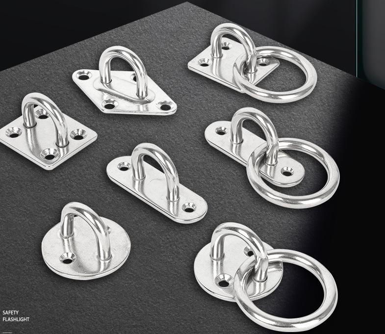 304 Stainless Steel Door Latch Set: Diamond, Square, Oval, Round, and Fixed Buckle Hook.