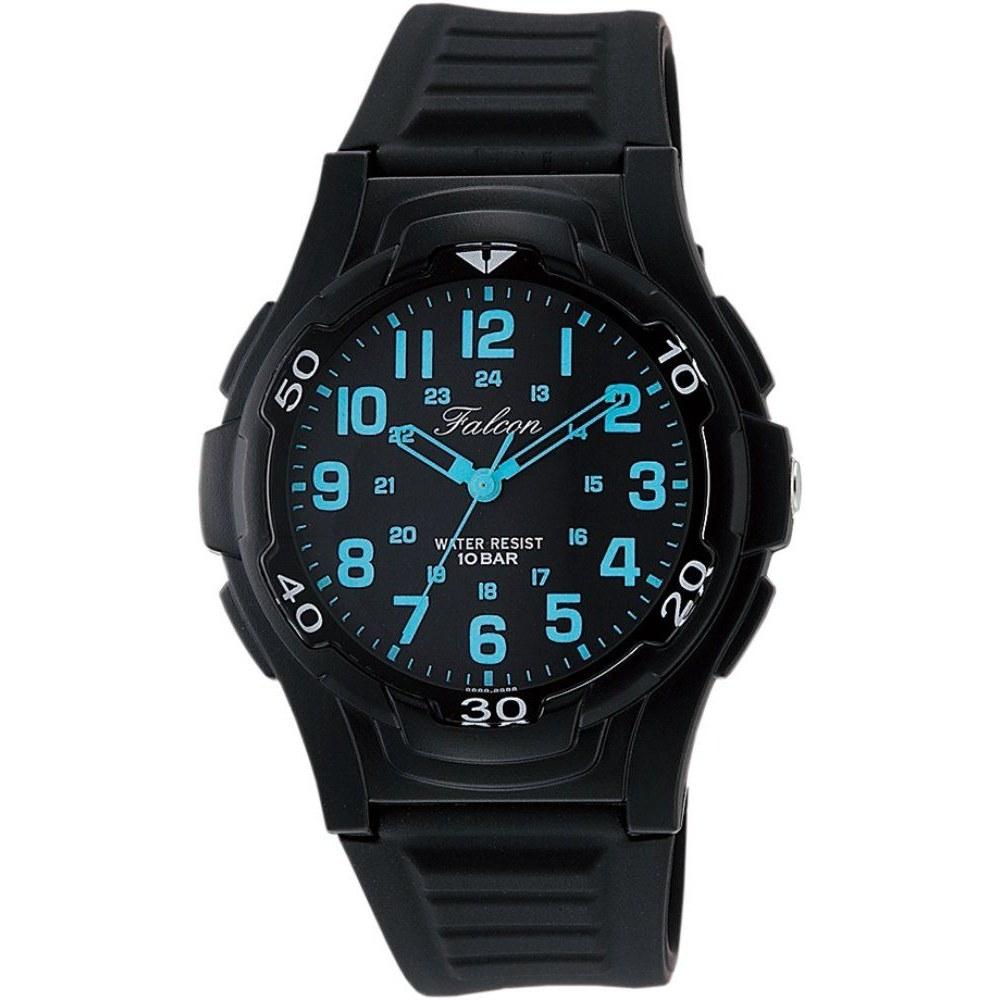 Citizen QQ wristwatch analog 10 ATM water-resistant urethane belt VP84-852 mens black blue