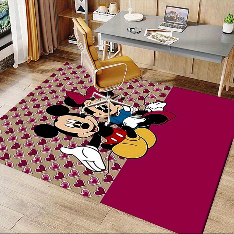 Office Rug Mickey Mouse, Minnie Mouse theme 3D Printed Anti-Slip Rug-Machine Washable for Living Room