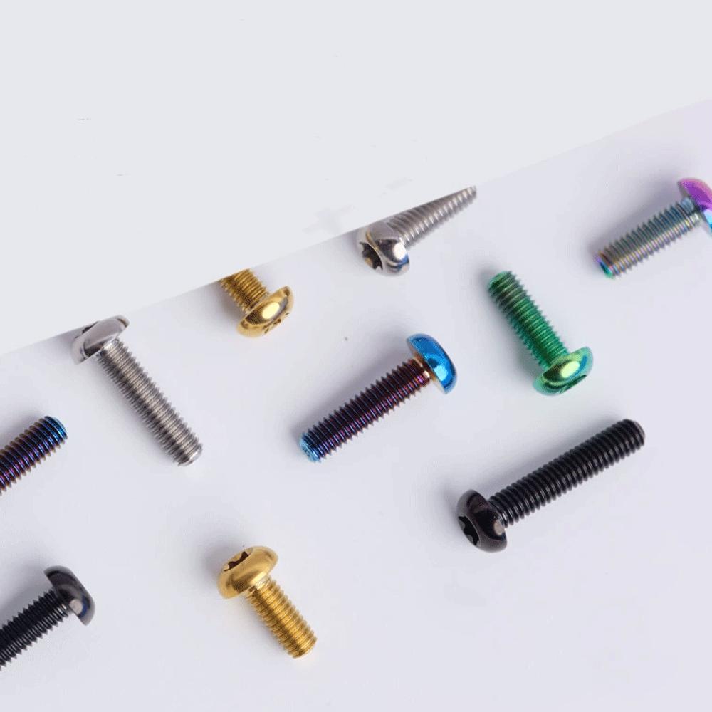 Multiple Color M4 x 6 8 10 12 16 18 20 25mm GR5 Titanium Alloy TC4 Mushroom T20 Torx Head Screw Bolt For Road bike