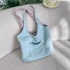 Korean Retro Leopard Print Suede Shoulder Bag - Chic Double-Sided Tote for Early Autumn