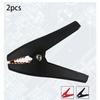 2PCS  Insulated For Alligator Clips 100A90mm Black & Red Car Battery Clips