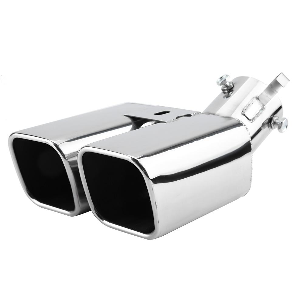 Stainless Steel Car Dual Outlet Exhaust Pipe Muffler Tip Rear Tail Throat for Toyota Alphard