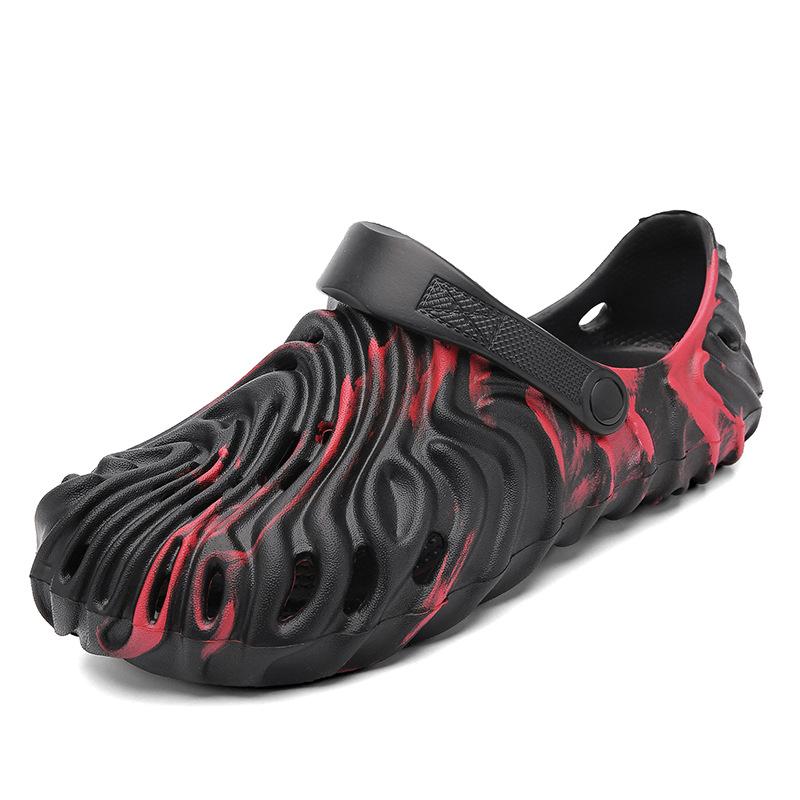 

Summer popular couple hole shoes men s tide wear stepping on shit soft-soled bag head slippers casual sports beach shoes women 36