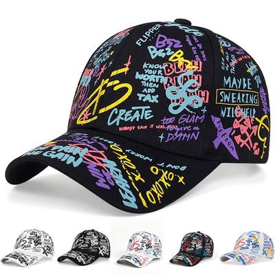 Baseball Cap Graffiti Sun Hip Hop Cap Visor Spring Hat Men Adjustable Snapback Cotton Cap For Women Men Hats