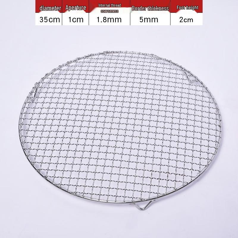 Kashicong Stainless Steel Round Grill Net with Legs