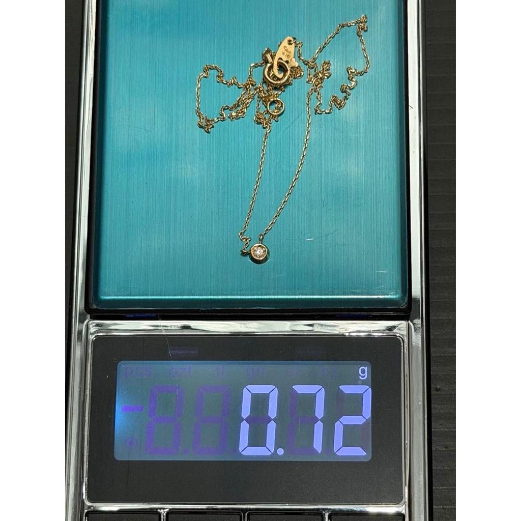 Used K10 1 Natural Diamond 0.02ct Diamond X Nico-chan Reversible Pendant Necklace Star Jewelry Good Condition!
