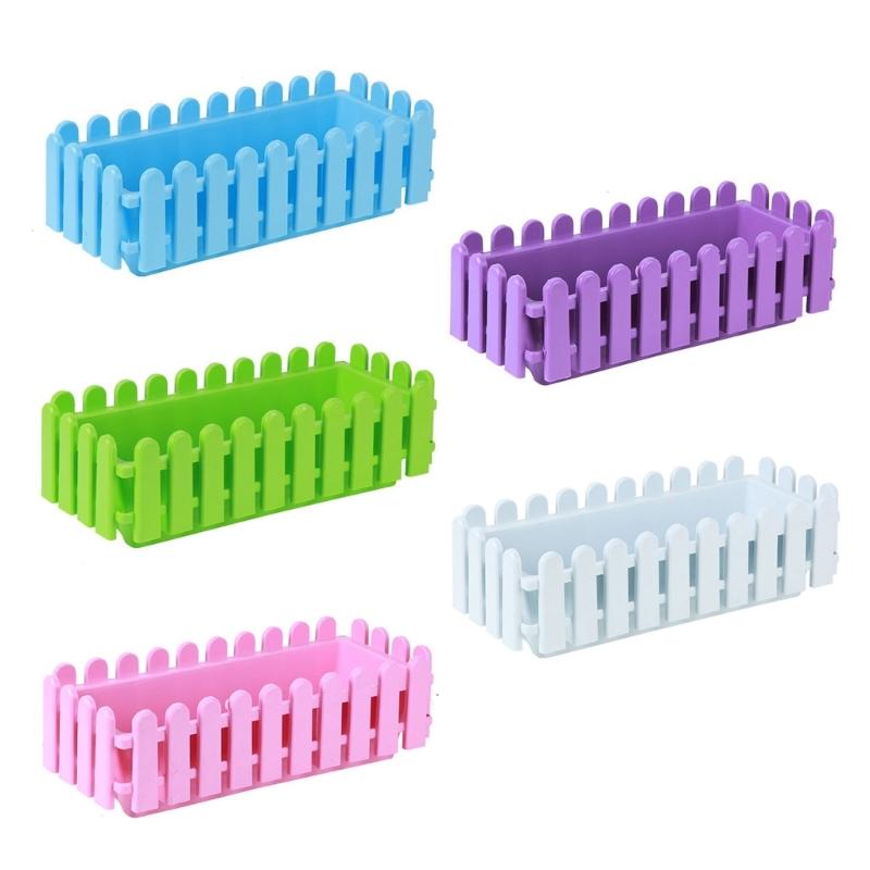 Exquisite Fence Shape Plant Pot Window Flower Box Outdoor Planter Box Planting Fencing Railing Decoration Accessories