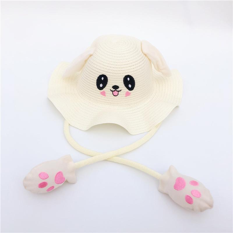 Kids Children Cute Cartoon Dance Ears Rabbit  Cap Fisherman Straw Hat