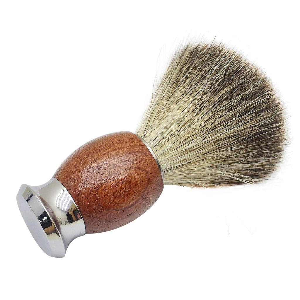Retro Badger Hair Shaving Brush - Beard & Facial Cleanser with Lathering Brush Funciones