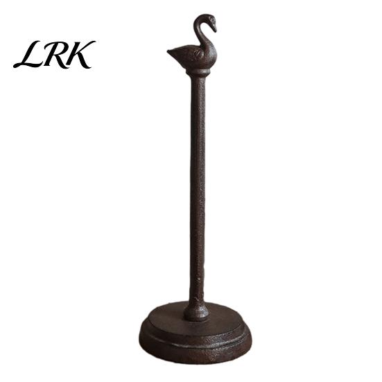 Decorative Paper Towel Holder Holder, Multi-Purpose Storage Stand for Kitchen Rolls Plastic Wrap And Paper, Rustic Rack Retro Cast Iron Napkin