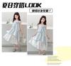 Girls' summer vest dress 2026 new style girls' sleeveless cotton beach dress children's lace princess dress