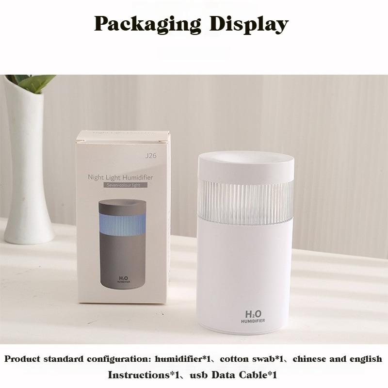 Mini 300ml Portable Air Humidifier USB Desktop Humidifier with Mute Air Atomization and Mist Maker Lights for Car Home Bedro