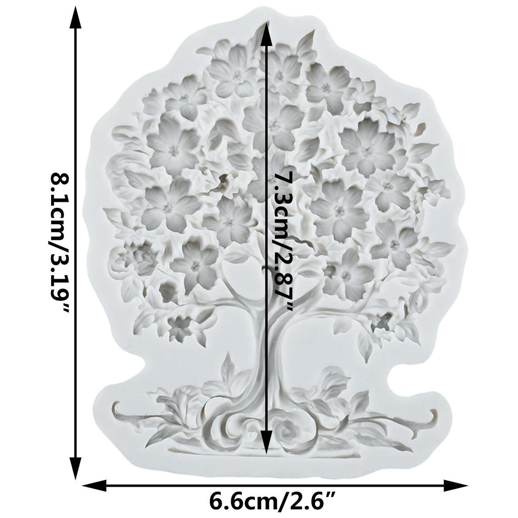 Life Tree Silicone Mold Tree Fondant Molds Cake Decorating Tools Cupcake Topper Candy Resin Clay Chocolate Gumpaste Mold