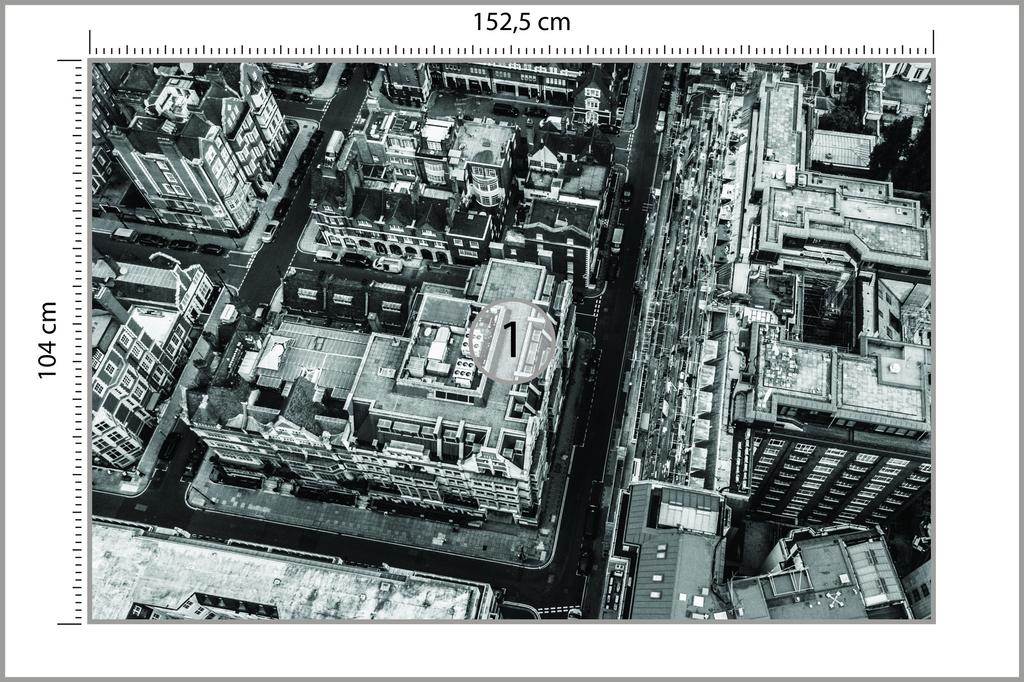 Photomural London Black And White  Self-Adhesive Mural 152.5x104