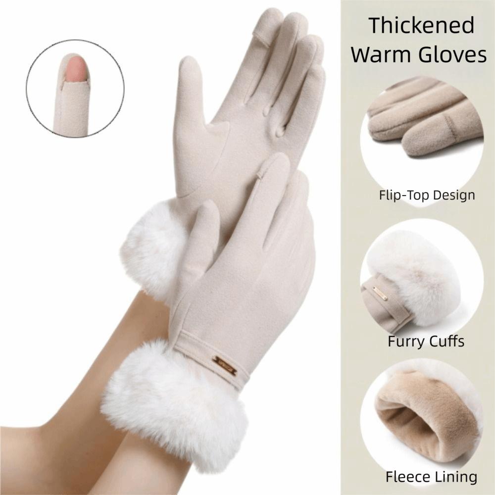 Waterproof Winter Warm Gloves Windproof Touch Screen Gloves Cute Cold-proof Gloves Cold Weather