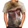 Lässiges Herren 3D Design Parodie Gorilla Lustiges Affen T-Shirt Lustiger Schmollmund Affe 3D Druck Sommer Kurzarmshirt Kinder