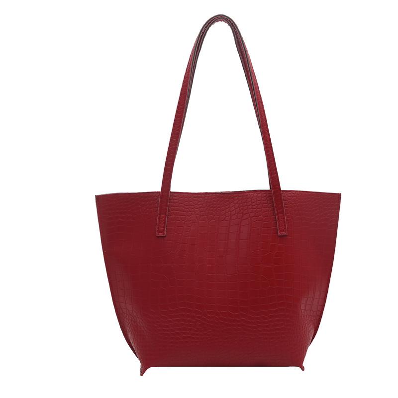 2025 Fashion Trend: Textured Autumn/Winter Women's Shoulder Tote Bag - Simple & Stylish Design
