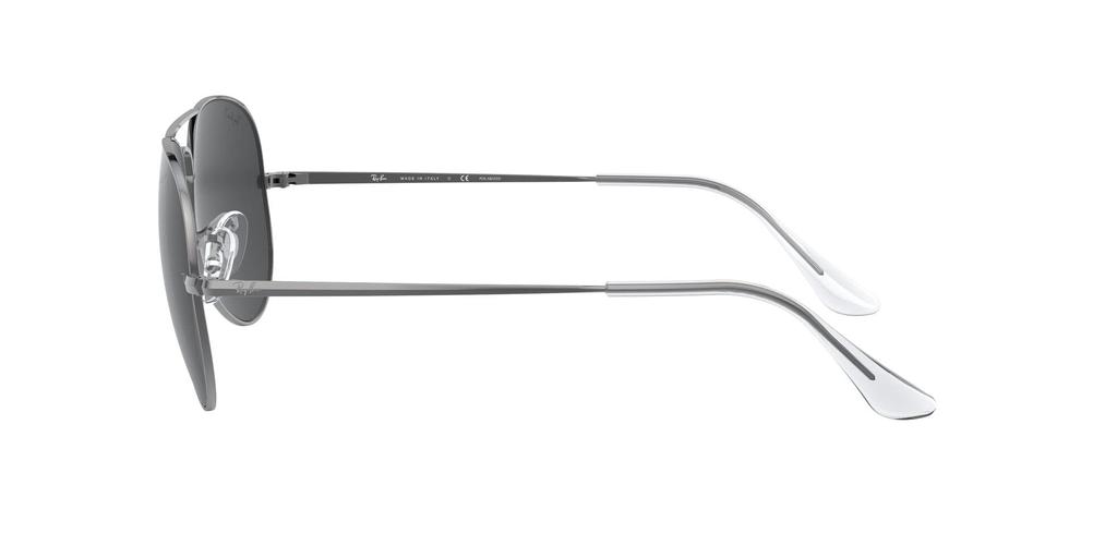 RB3689 AVIATOR SHINY GUNMETAL WITH POLAR BLACK LENS METAL II Sunglasses Ray-Ban (Polarized, Photochromic)