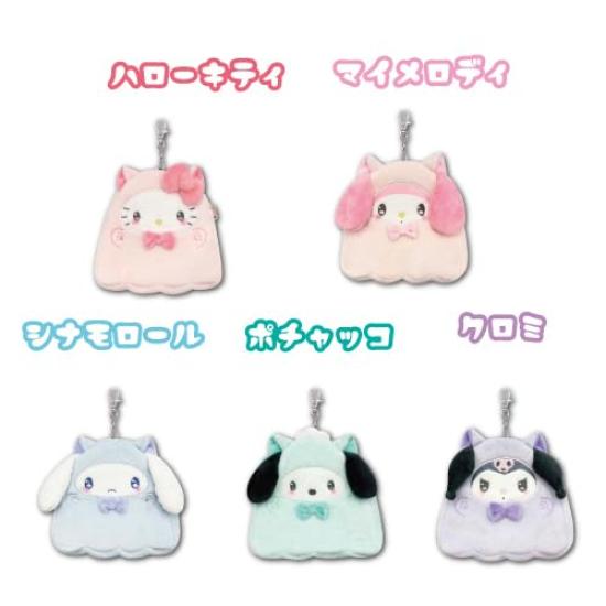 Hatayama Shoji Sanrio Halloween Reel Pass Case Cat Ghost My Melody H14 x x D3cm 63203160 Die-Cut - - Approx. W14.5 -