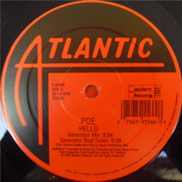 

12inch Record POE - Hello 095566 Atlantic 1997 US Dance & Electronica Used