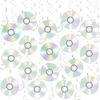 90s Party Hanging Swirl Decorations Retro 90s Music Party Decorations Iridescent CD Disc Theme Swirls Ceiling Streamers for 1990s 2000s Birthday