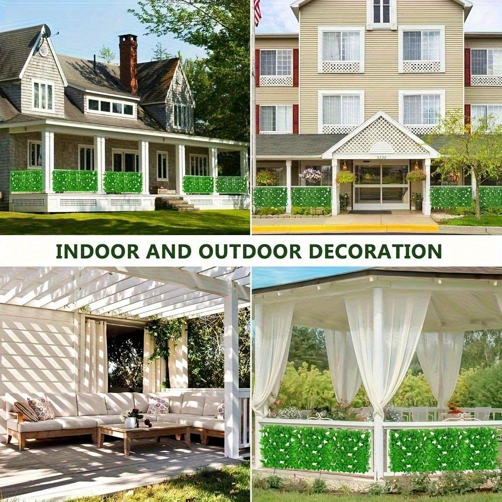 1pc Expandable Fence Privacy Screen For Balcony Patio Outdoor, Artificial Privacy Screen Decor, Faux Ivy Fencing Panel For Outdoor Wall