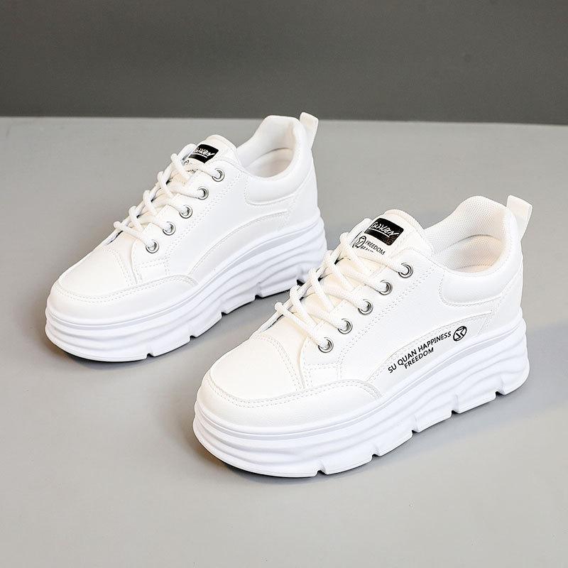 

Women s Shoes Internal Height Increase Womens Vulcanized Shoes Lace Up Breathable Outdoor Walking Shoes Fashion Women Sneakers 34