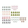 240 PCS Christmas Glass Cup Card Easy To Use Cute Pattern Xmas Party Wine Glass Decoration Card for Christmas