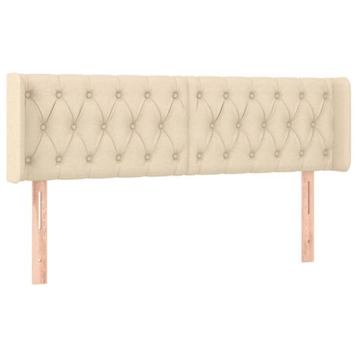 VidaXL Tête de Lit à LED Meuble de Chambre à Coucher Accessoire de Lit Double Tête de Cadre de Lit Intérieur Crème 3123575