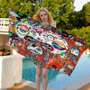 Art T-Takashi Microfiber Blanket Quick Drying Beach Towels Oversized Printing Super Absorbent Pool Towel Blanket