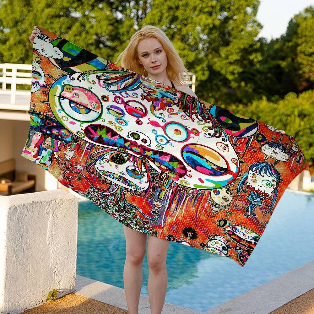 Art T-Takashi Microfiber Blanket Quick Drying Beach Towels Oversized Printing Super Absorbent Pool Towel Blanket