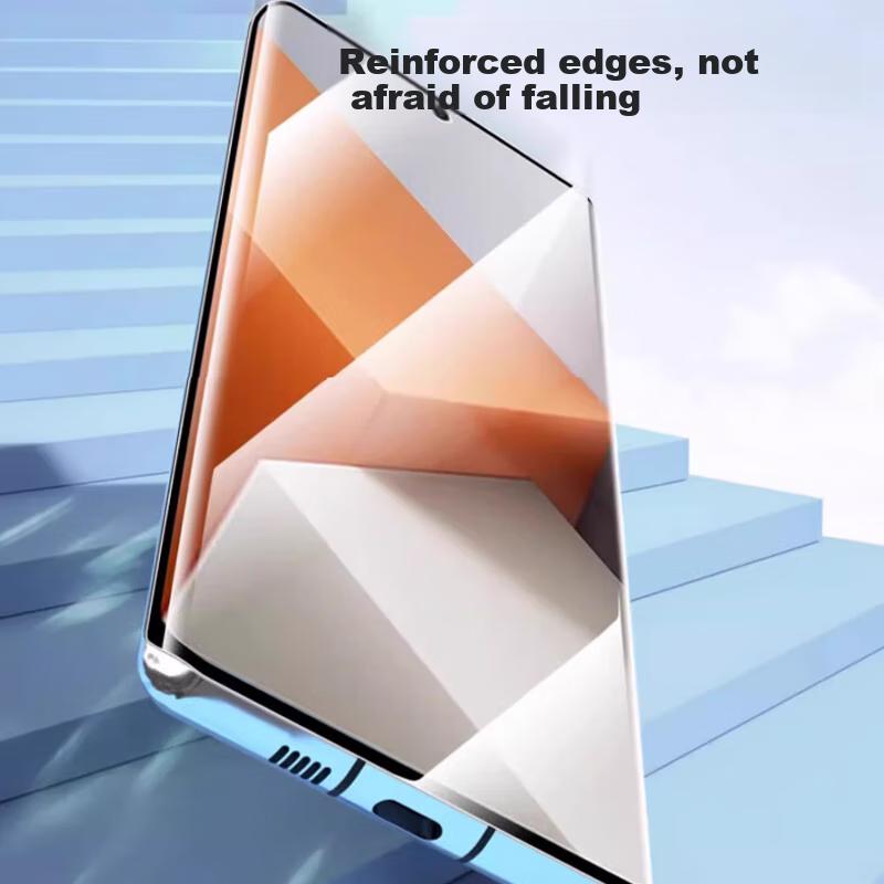 Curved Tempered Glass Screen Protector for Xiaomi Redmi Note 14 Pro/Pro+, Universal, High Definition Curved Hot-Bent Glass Shatterproof 1 Piece