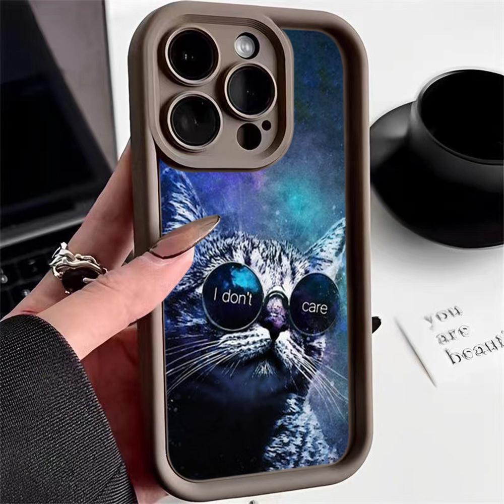 Angel Eye TPU Soft Phone Case for Samsung A05 A13 A23 A53 A14 A24 A34 A54 A15 A25 A35 A55 S20 S23 FE S24 Ultra Ae70 Cat Joyride On A Scooter Art