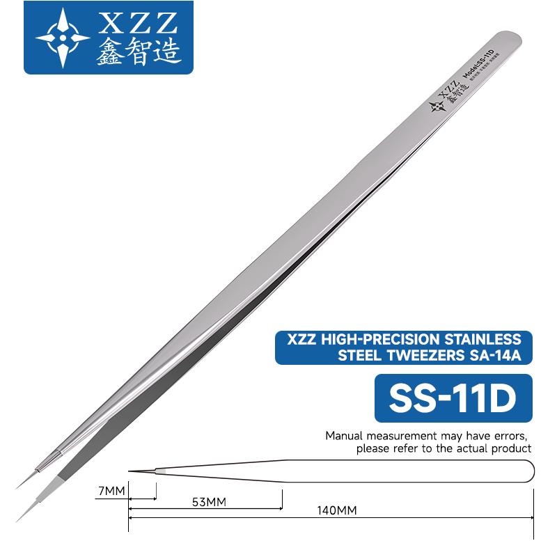 XZZ SS-11A/B/C/D/15A 3D STAINLESS STEEL TWEEZERS for Phone Maintenance Flying Wire Spot Welding Tweezer Tin IC Chip Forceps