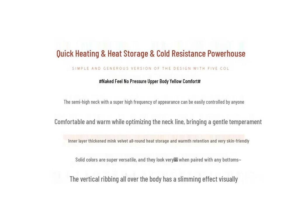 Women's Fleece-Lined Semi-High Collar Base Layer Sweater