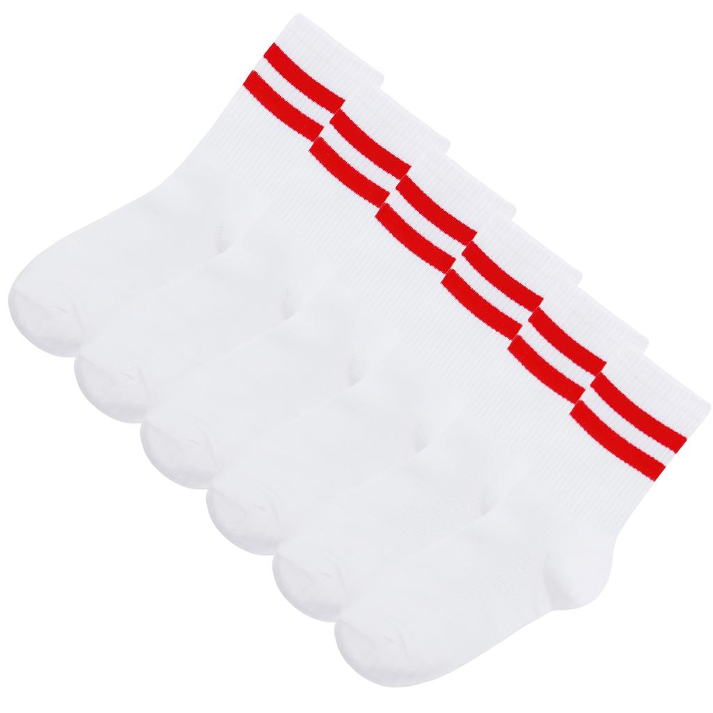 Striped versatile sweat-absorbent, breathable and deodorant sports mid-calf socks for men and women for summer