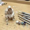 Gaming Room Decoration Crouching Hooded Devil God Figurine, Decorative Ornament with Skull Mask & Muscle Lines, Hip Figure Hop Gothic Rocker