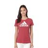 Adidas T Shirts Women's Pink Crew Neck Moderate Straight Fit AI6167