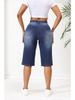 Damen Übergröße Mittellange Ripped Jeans - Trendiger Europäischer & Amerikanischer Stil Sommer Cropped Gerade Passform