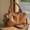 Modische Damen-Lederhandtasche Vintage Boston Boston-Tasche Umhängetasche mit abnehmbarem Riemen Geeignet für Arbeit, Einkaufen und Reisen