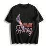 Women's Western Style Howdy Honey Graphic Casual Cowboy Top Pure Cotton T-shirt