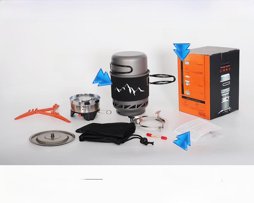 Outdoor Backpackers Portable Windproof Stove and Camping Cookware Set