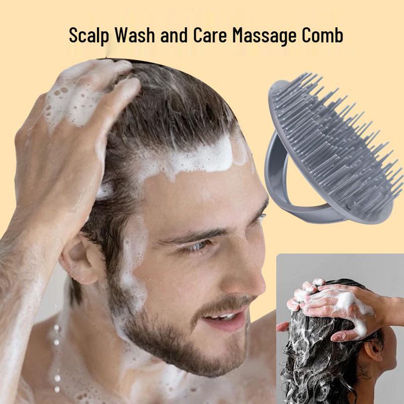 Men's Barber Shampoo Brush: Anti-Itch, Hard Head Massage Comb