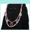 Punk Colorful Star Acrylic Belt Chain For Youth Men Women Summer Fashion Jewelry