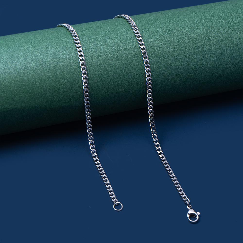 Hip Hop Cuban Chain Necklace for Men Women Punk 3 To 7 MM Stainless Steel Choker Necklace Vintage Jewelry Accessories