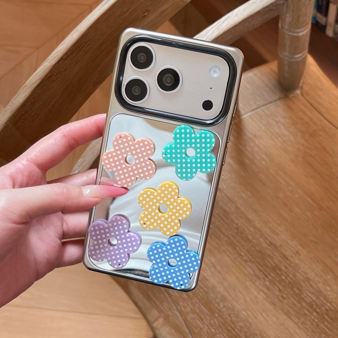 

16 Mirror Five-Color Floral Phone Case for iPhone 17 Pro Max iPhone 15