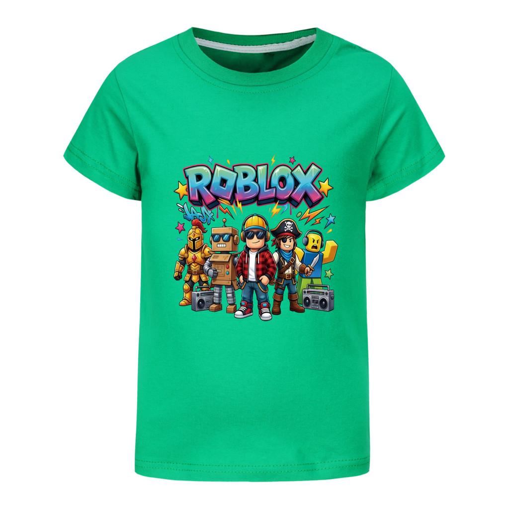 5574 Jungen Mädchen Roblox Spielaufdruck Kurzarm-T-Shirt