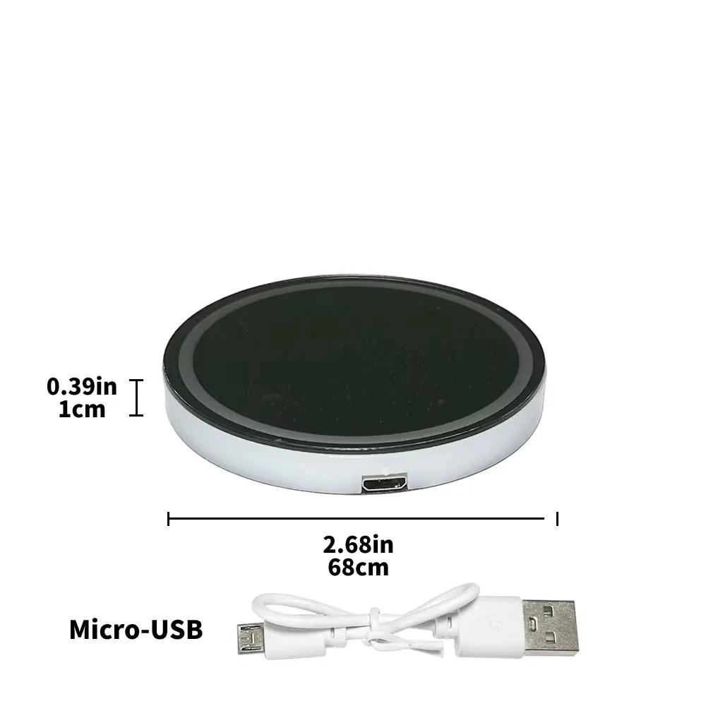 1/2PCS LED Car Cup Holder Lights, Light up Car Coasters for Cup Holders 7 Colors Changing USB Charging Mat Waterproof Cup Pad